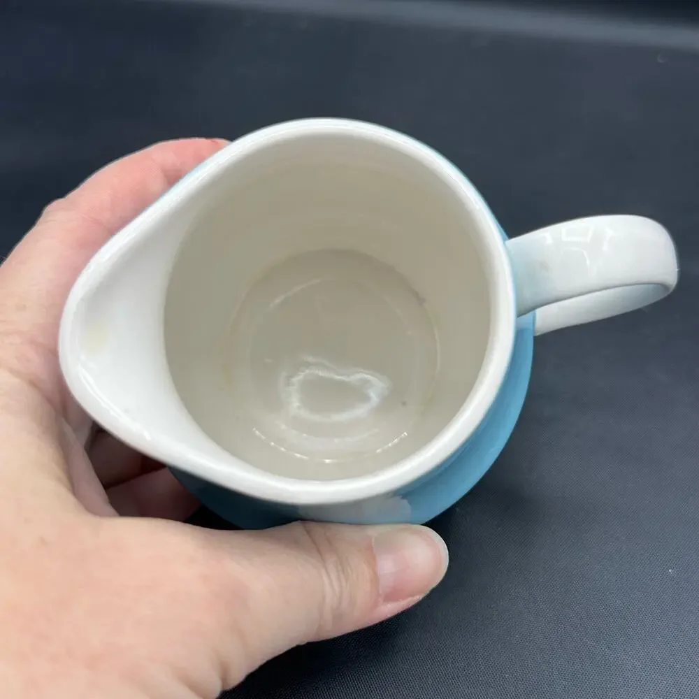 Vintage Creamer Mikasa Cera-Stone Blue Gigi Pattern Made in Japan
